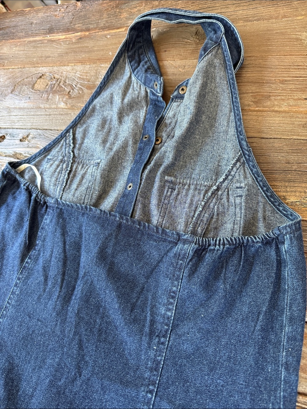 Blue Denim Button-Front Maxi Dress - Picture 9 of 11